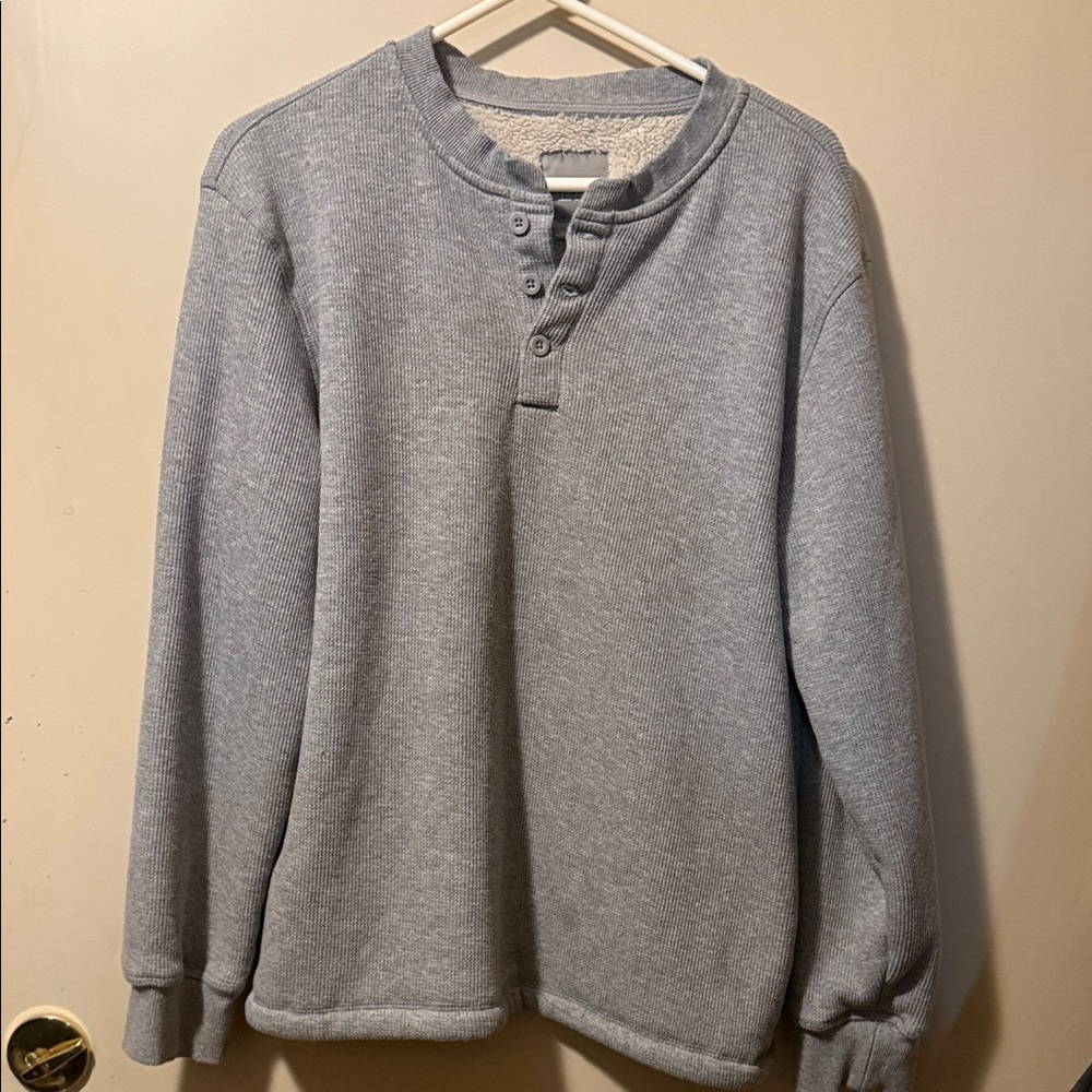 Men's Falls Creek Gray Sherpa lined Sweatshirt